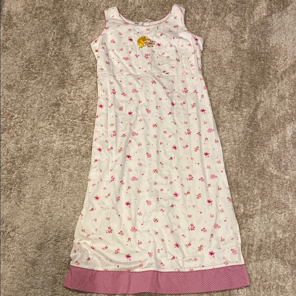 Vintage Winnie the Pooh Embroidered Floral Maxi Dress